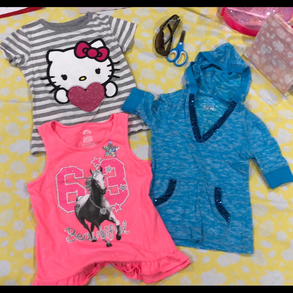 Girls summer bundle shirts size 6/7/8